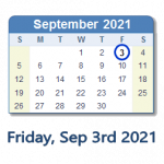 3 September 2021