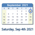 4 September 2021