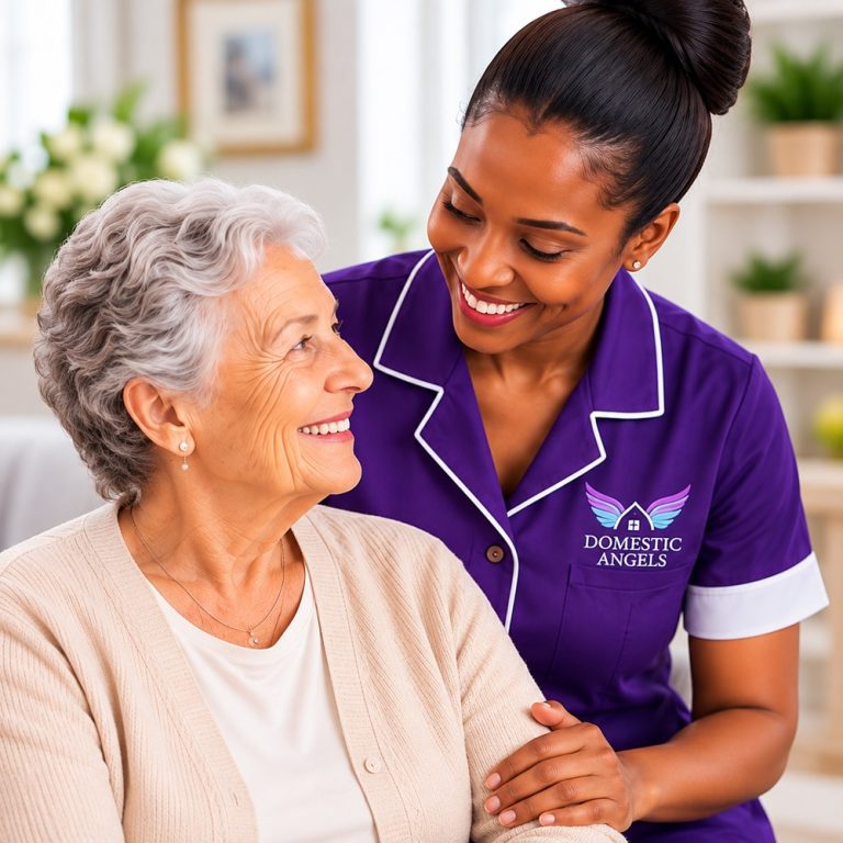 Caregiver with an elderly woman
